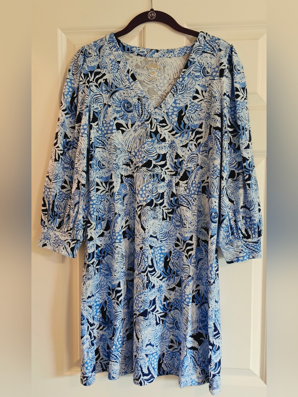 Lilly Pulitzer Cass V-Neck Long Sleeve Dress Coastal Constellation